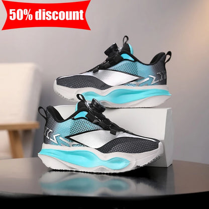 Children Sneakers Fashion Thick Soft Sole Cushioning Elastic Casual Comfortable Tennis Shoes New Lightweight Mesh Jogging Shoes