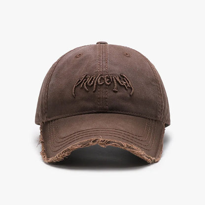 Letter Three-dimensional Embroidery Soft Top Rough Edge Men's BaseballCap European and American Fashion Versatile Cap Adjustable