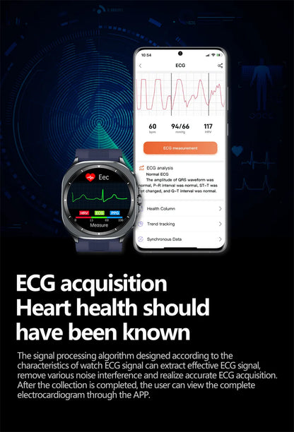 2026 New Health Track Smartwatch Air Pump Airbag True Blood Pressure Health Measure Smart Watch for Men and Women Blood Oxygen BT Call