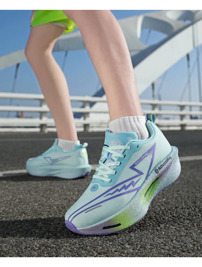 Zapatillas de running con placa de carbono para maratón, deportivas, transpirables, ligeras, cómodas y antideslizantes para hombre y mujer