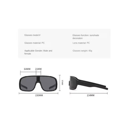 Trendy Women's Polarized Cycling Sunglasses UV400 Windproof Outdoor Sunshade Goggles PC Lenses Sports Glasses for Travel