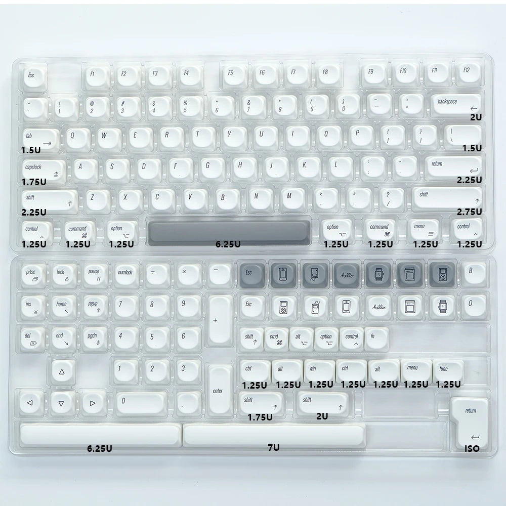 KBDiy KOA  Profile PBT Honey Milk Keycaps Russian Korean Japanese 137 Keys Caps for Mechanical Keyboard Keycap MAC for MX Switch