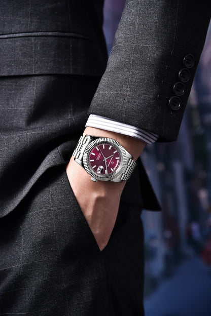 PAGANI DESIGN DD40 Herrenuhr – Modell aus Roségold, mechanische Luxusuhr, Automatikwerk, Saphirglas mit Antireflexbeschichtung, wasserdicht