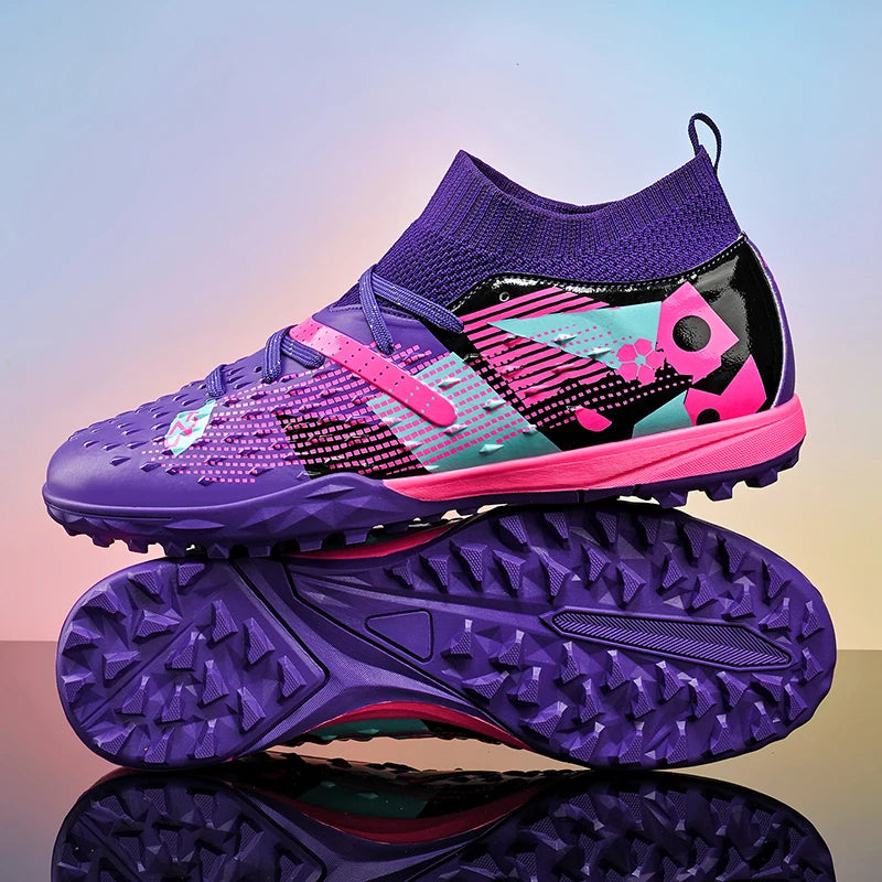 Football Boots Men Professional Soccer Shoes Sneakers Field Long Spikes Outdoor Competition Non-Slip Comfortable Training Shoes