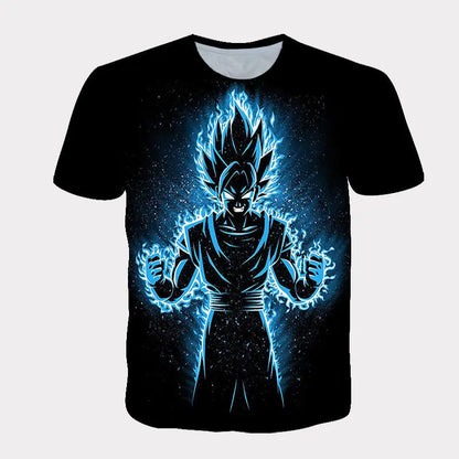 2026 Summer Dragon Ball Short-sleeved T-shirt for Men Cosplaying As Goku Anime, Half-sleeved T-shirt Breathable Casual Y2k