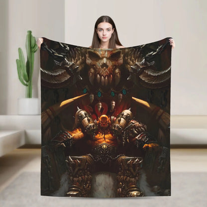 World of Warcraft, WOW Game Blanket Quality Super Warm  Throw Blanket Winter Picnic Outdoor Graphic Bedspread