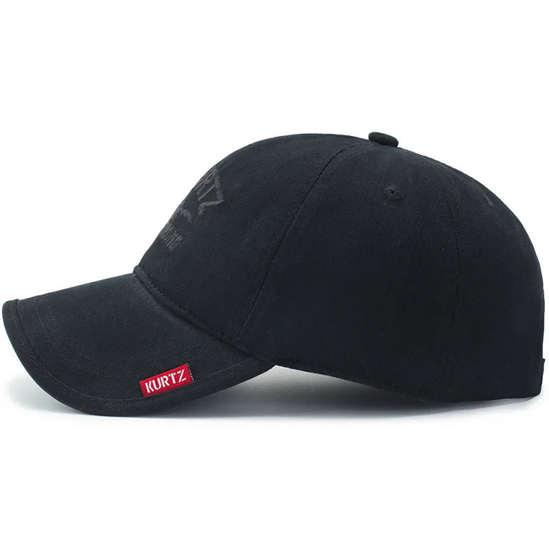 Hat men's outdoor embroidered letter soft top shade baseball cap spring and autumn Korean version of the tide middle-aged and el
