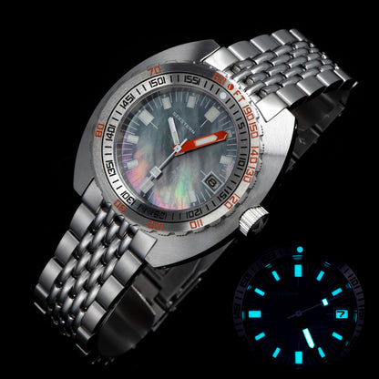 SEESTERN Men Diving Watch Automatic Luminous Date Waterproof Turn Bracelet Wristwatches Retro SUB300T Mechanical Sapphire Glass