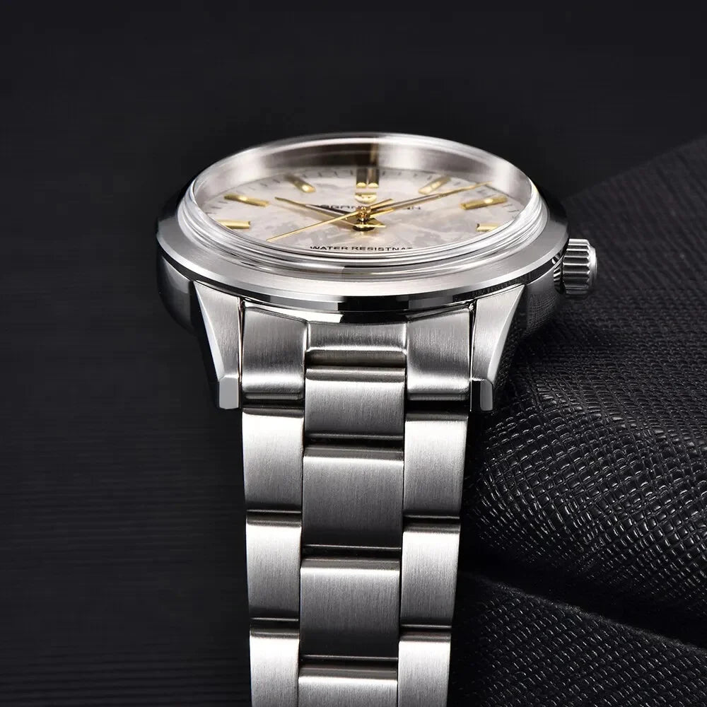 PAGANI DESIGN 40MM Meteorite Dial Men's Quartz Watches Luxury Business Sapphire 316L Stainless Steel 100M Waterproof Watch for Men