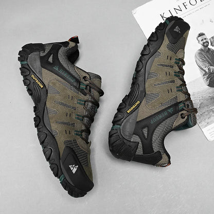 Męskie buty trekkingowe HIKEUP z zamszowej skóry – odporne na zużycie buty outdoorowe do trekkingu, chodzenia, polowania i zastosowań taktycznych