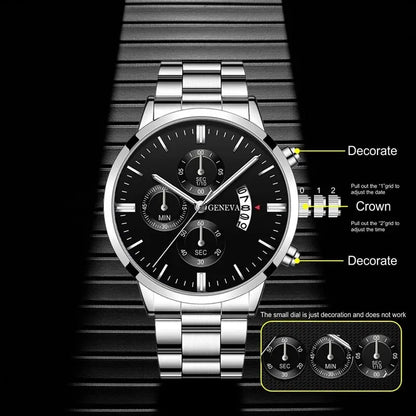 Fashion Men Watch Luxury Calendar Quartz Wrist Watch Business Watches Man Clock Male Bracelet Wristwatch