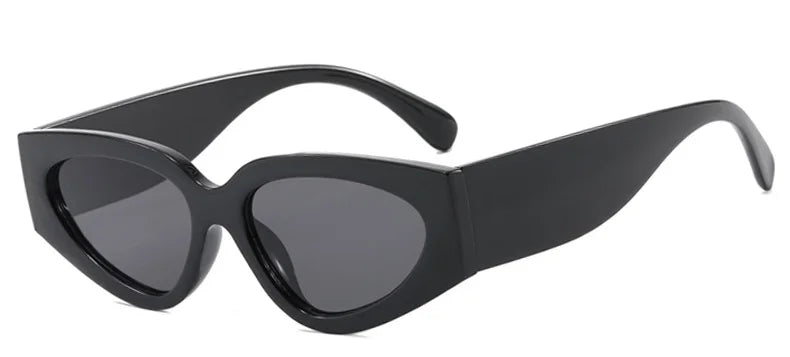 Black White Cat Eye Sunglasses for Women Trendy Vintage Thick Frame Sun Glasses 2025 Classic Shades ladies Goggle