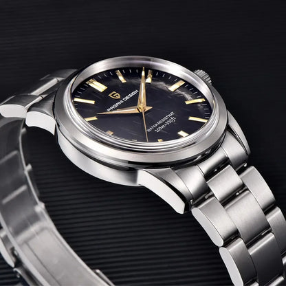 PAGANI DESIGN 40MM Meteorite Dial Men's Quartz Watches Luxury Business Sapphire 316L Stainless Steel 100M Waterproof Watch for Men