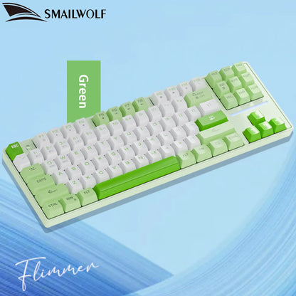 Teclado mecánico inalámbrico Bluetooth SMAILWOLF MK87 para gaming e-sports, teclas completas, hot-swap, teclado personalizable