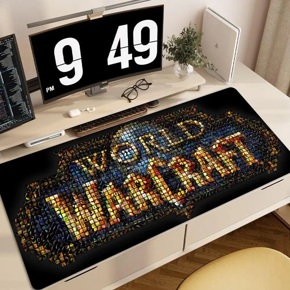 World of Warcraft anime XXL gamingmuismat-deskmat met vergrendelde rand, toetsenbord- en muismat voor kantoor, gamer-computeraccessoires HYBXXC