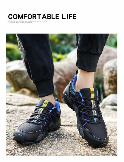Men's hiking shoes, all-terrain outdoor sports shoes, breathable mesh, non-slip, wear-resistant hiking shoes, outdoor cycling shoes