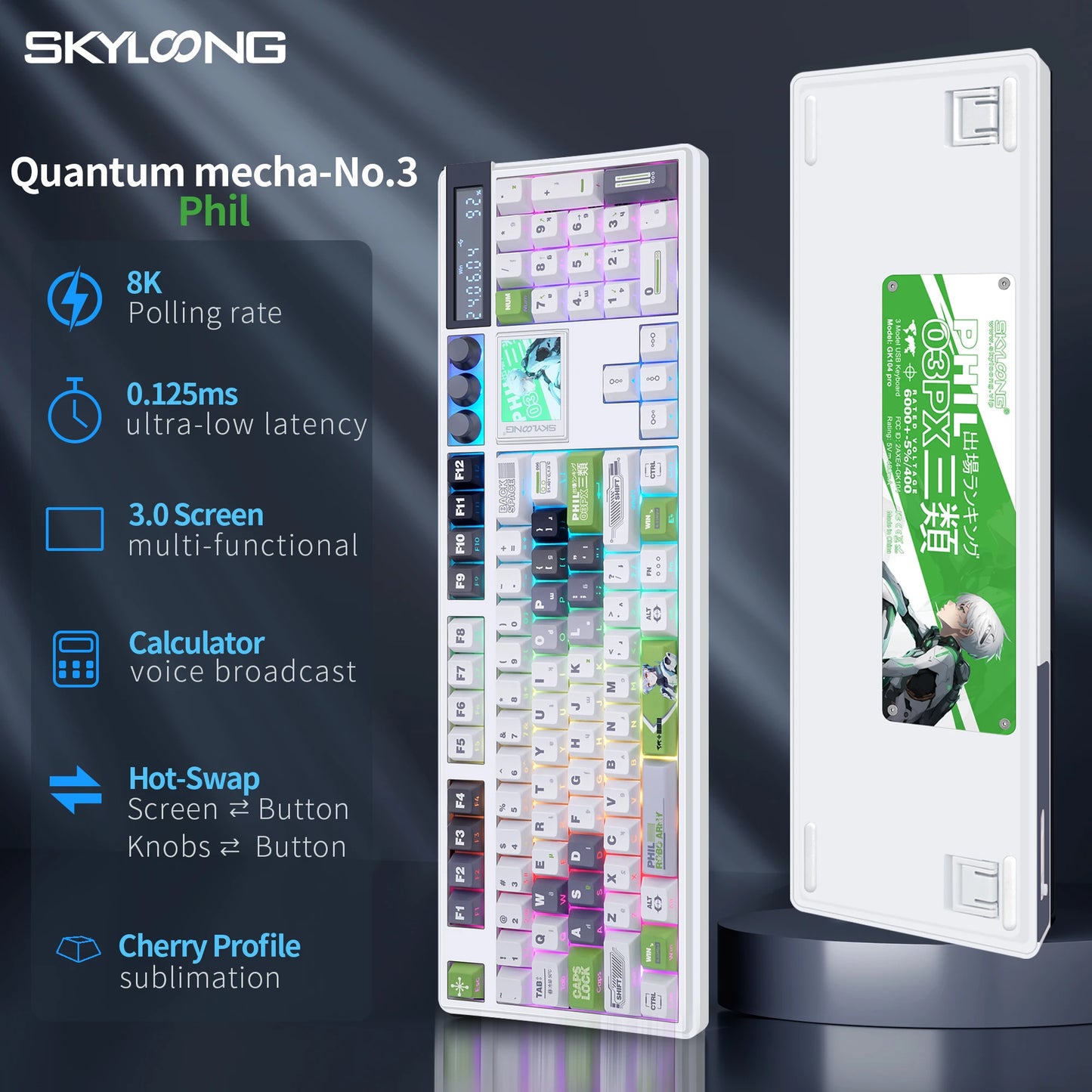 SKYLOONG GK104 Pro Wireless Mechanical Keyboard 100% Custom Keyboard Hot-Swappable Low-noise Switch for PC Gamer Office Accessories