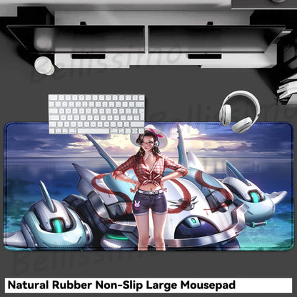Gaming Accessories Overwatch D.Va Mouse Pad Large Keyboard Mousepad PC Cabinet Deskmat XXL Extended Mats Gamer Mousepad