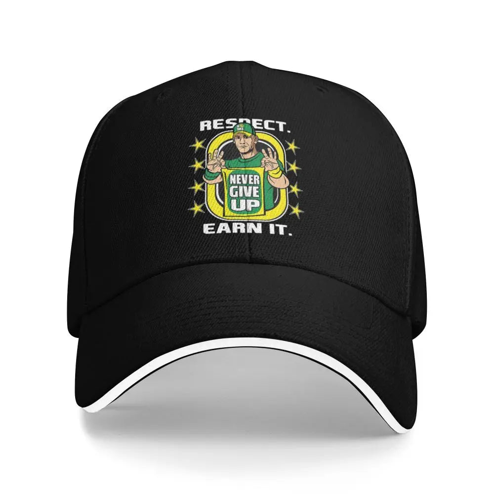 Yellow Wrestling Cena John White Custom Baseball Caps For Mens Unisex Male Beach Sunscreen Hat Snapback Cap