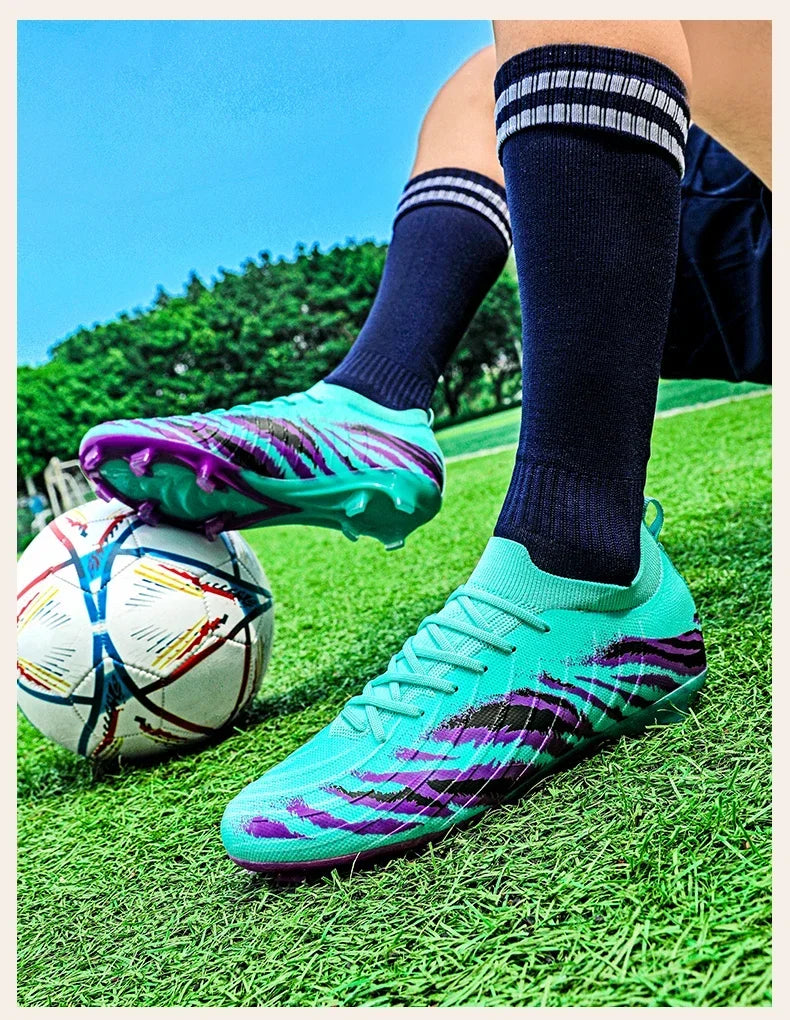New Men’s Match Unisex Soccer Shoes Outdoor Adult Cleats Ultralight Football Boots Sport Non-Slip Comfortable Grass High-Quality