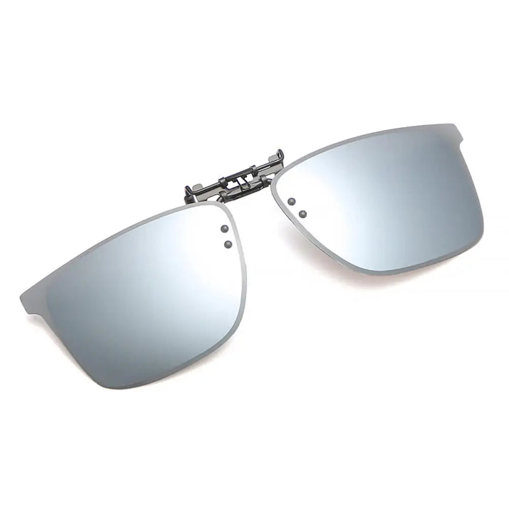 New Arrival Polarized Flip-up Clips Sunglasses for Myopia glasses, Retro Big Size Square Al-Mg glass Clip-on Sunglass Clip C3167