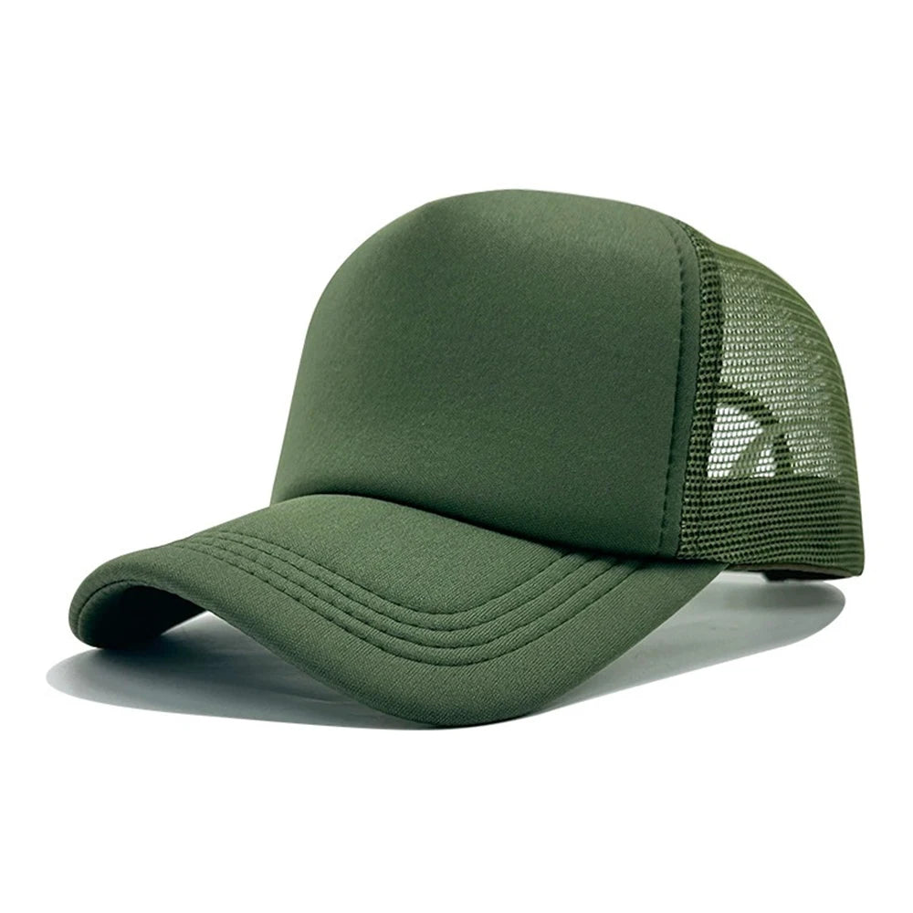 Unisex-Kappe, lässige, einfarbige Mesh-Baseballkappe, verstellbare Snapback-Kappen für Damen und Herren, Hip-Hop-Trucker-Kappe, Streetwear, Dad-Hat