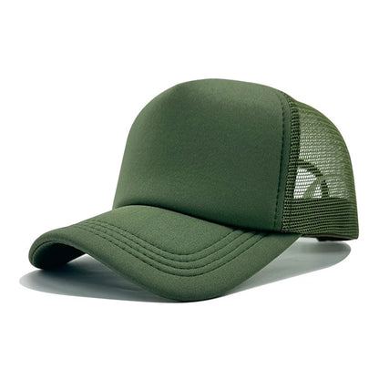 Unisex-Kappe, lässige, einfarbige Mesh-Baseballkappe, verstellbare Snapback-Kappen für Damen und Herren, Hip-Hop-Trucker-Kappe, Streetwear, Dad-Hat