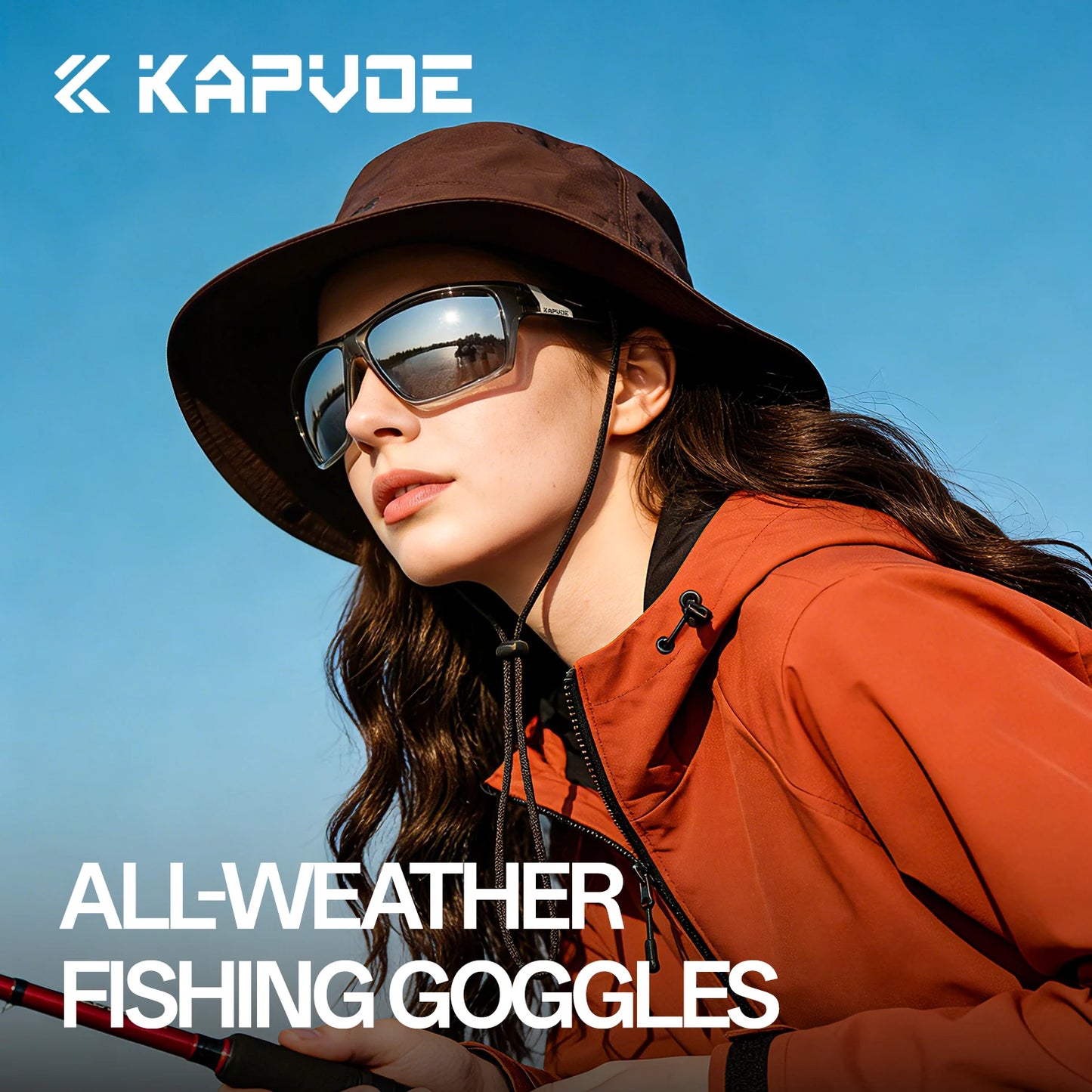 KAPVOE Outdoor Polarized Fishing Sunglasses Beach Ocean Sea Fishing Cycling UV400 MTB Sunglasses Bicycle Sports Hiking Eyewear