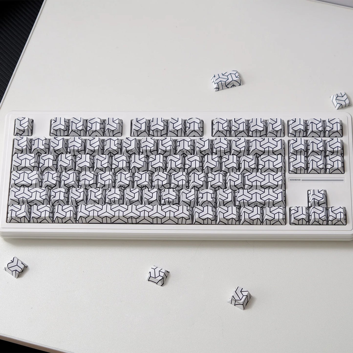 KYOMOT 135 Keys PBT Side Print Keycap Double Shot Cherry Profile Shine Through Keycaps for MX Switch Games Mechanical Keyboard