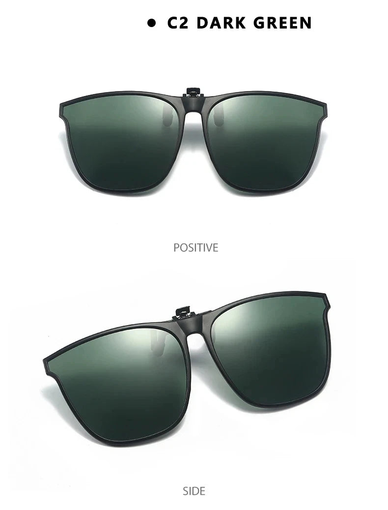 Polarized Rimless Men Clip On Sunglasse Glasses Narrow Clip-on Lenses Women Anti-glare Sunglasses UV400 Goggles New In