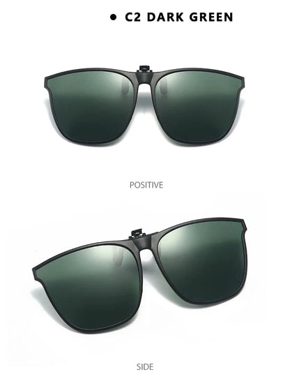 Polarized Rimless Men Clip On Sunglasse Glasses Narrow Clip-on Lenses Women Anti-glare Sunglasses UV400 Goggles New In