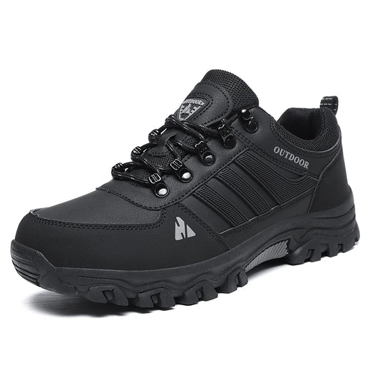 Men's Hiking Shoes Outdoor Waterproof Leather Anti-slip Comfortable Hunting Walking Shoes Wear-resistant Casual Sneakers