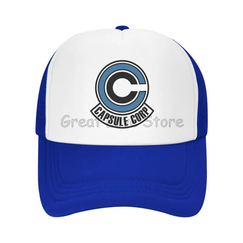 Capsule Corp Cappellini da baseball in rete Unisex Cappellino da camionista in stile hip-hop Cappellino da papà in stile anime DBZ Cappellino da corsa regolabile Cappellini da camionista estivi Cappellini snapback