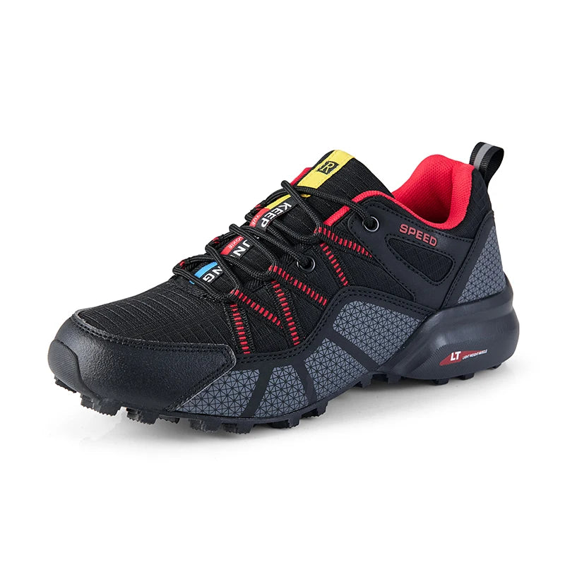 Men's hiking shoes, all-terrain outdoor sports shoes, breathable mesh, non-slip, wear-resistant hiking shoes, outdoor cycling shoes