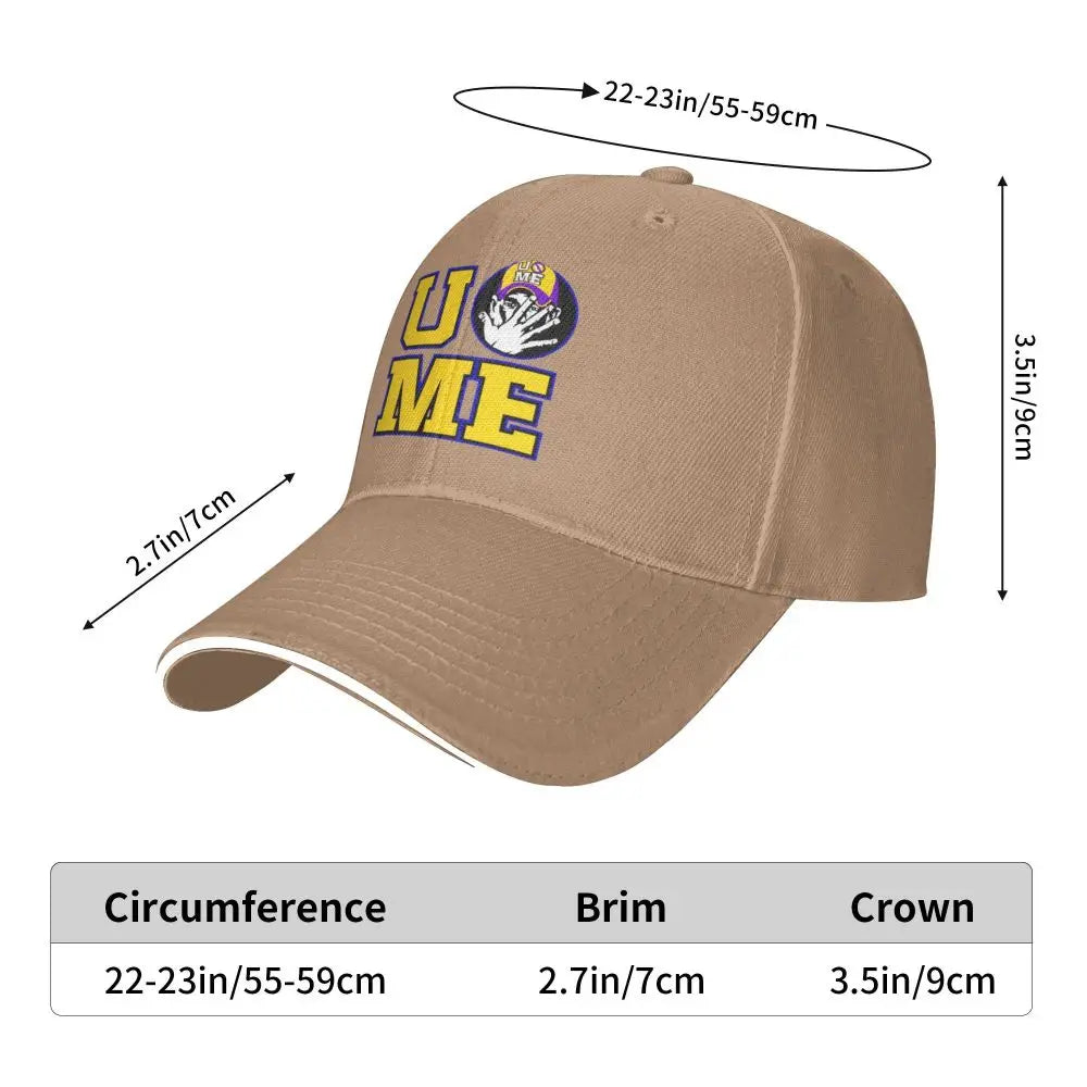 Yellow Wrestling Cena John White Custom Baseball Caps For Mens Unisex Male Beach Sunscreen Hat Snapback Cap
