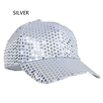 Fashion Baseball Caps Women Girl Ponytail Cap Sequins Shiny Messy Bun Snapback Hat Sun Caps Gorra Casual Ponytail Baseball Caps