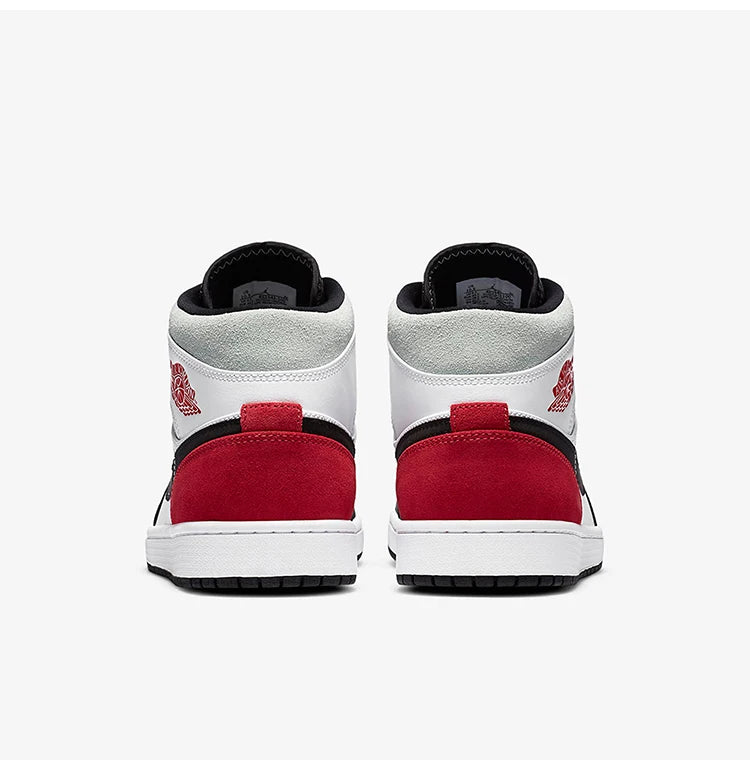 Γνήσια ανδρικά αθλητικά παπούτσια μπάσκετ Nike Air Jordan 1 AJ1 με μεσαίο ύψος και αντικραδασμική προστασία 852542-100