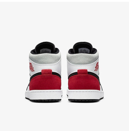 Γνήσια ανδρικά αθλητικά παπούτσια μπάσκετ Nike Air Jordan 1 AJ1 με μεσαίο ύψος και αντικραδασμική προστασία 852542-100
