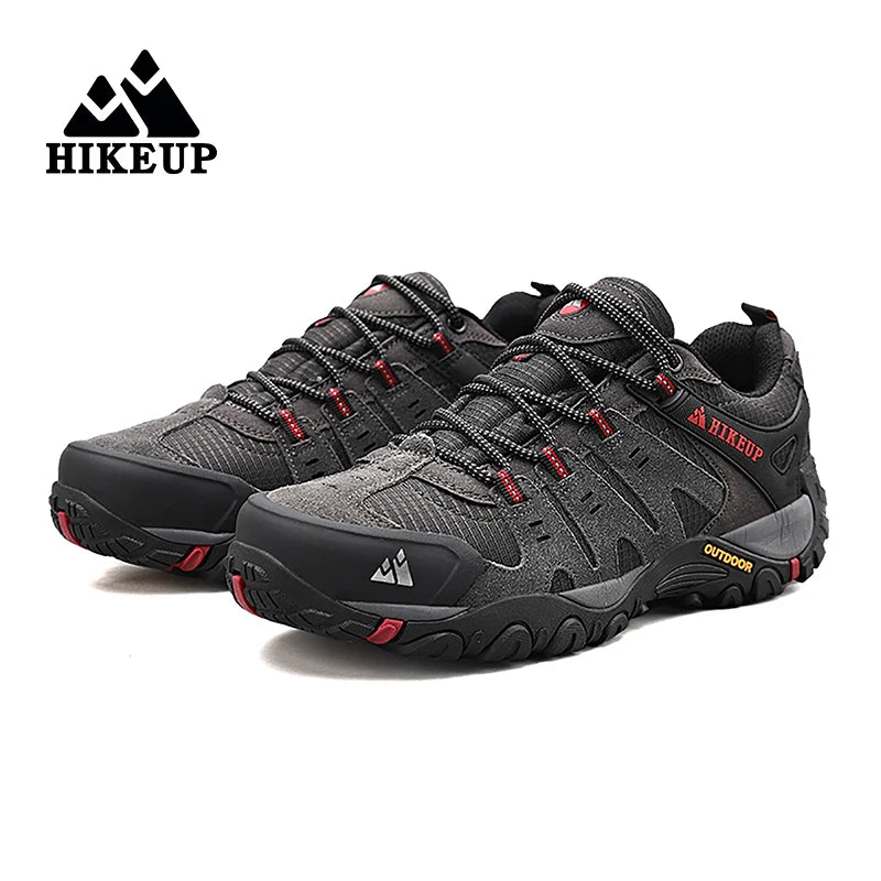 Męskie buty trekkingowe HIKEUP z zamszowej skóry – odporne na zużycie buty outdoorowe do trekkingu, chodzenia, polowania i zastosowań taktycznych