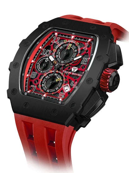 TSAR BOMBA New TB8204 Watch for Men, Japan Quartz Chronograph, 50M Waterproof Wristwatch, Fashion Sport Clock, Luxury Gift