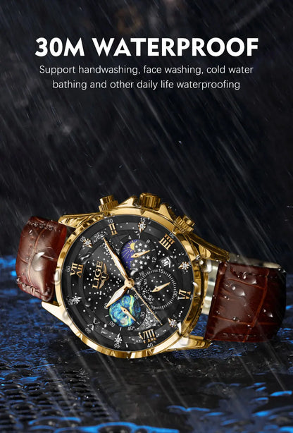 New LIGE Watches Mens Top Brand Luxury Casual Leather Quartz Men's Watch Business Clock Male Sports Waterproof Date Chronograph