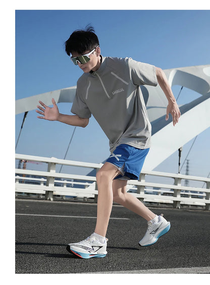 Zapatillas de running con placa de carbono para maratón, deportivas, transpirables, ligeras, cómodas y antideslizantes para hombre y mujer