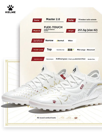 Chuteiras de Futebol Kelme para Adulto TF com Pitons Fragmentados, Calçado Profissional para Jogo e Treino, Sapatilhas de Futebol Indoor Antiderrapantes para Jovem