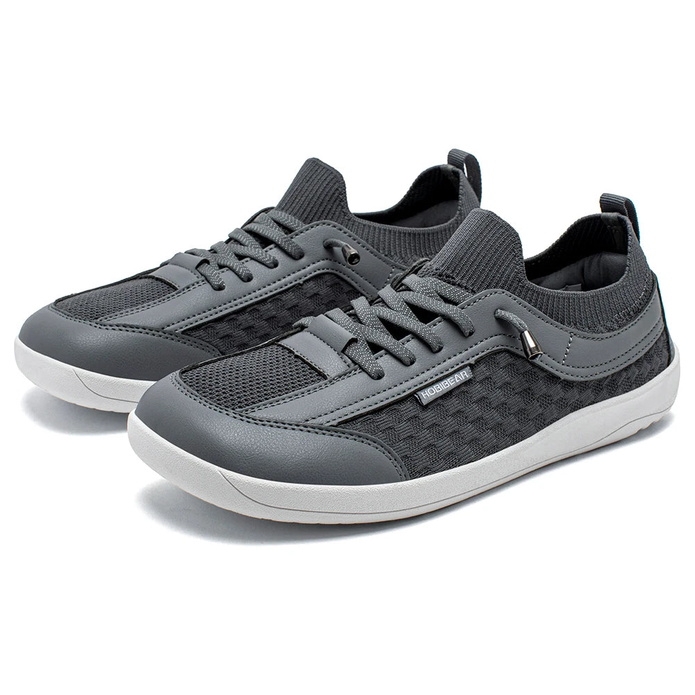 HOBIBEAR Men Barefoot Shoes Women Slip-On Wide Toe Walking Sneakers | Zero Drop Sole | Lightweight Breathable Minimalist Shoes