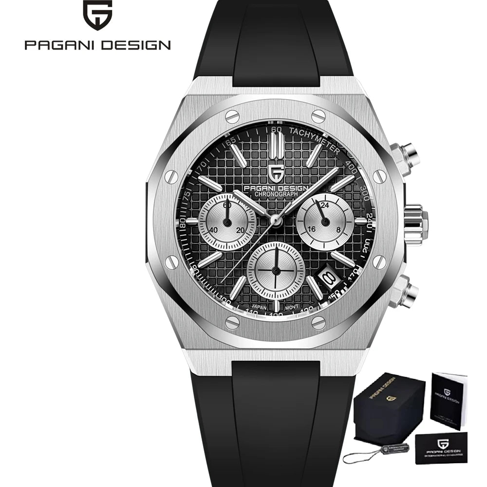 Pagani Design 2026 New Vk63 Fashionable Men V2 Quartz Chronograph Luxury Sapphire Stainless Steel Waterproof Sport 20Bar Luminou