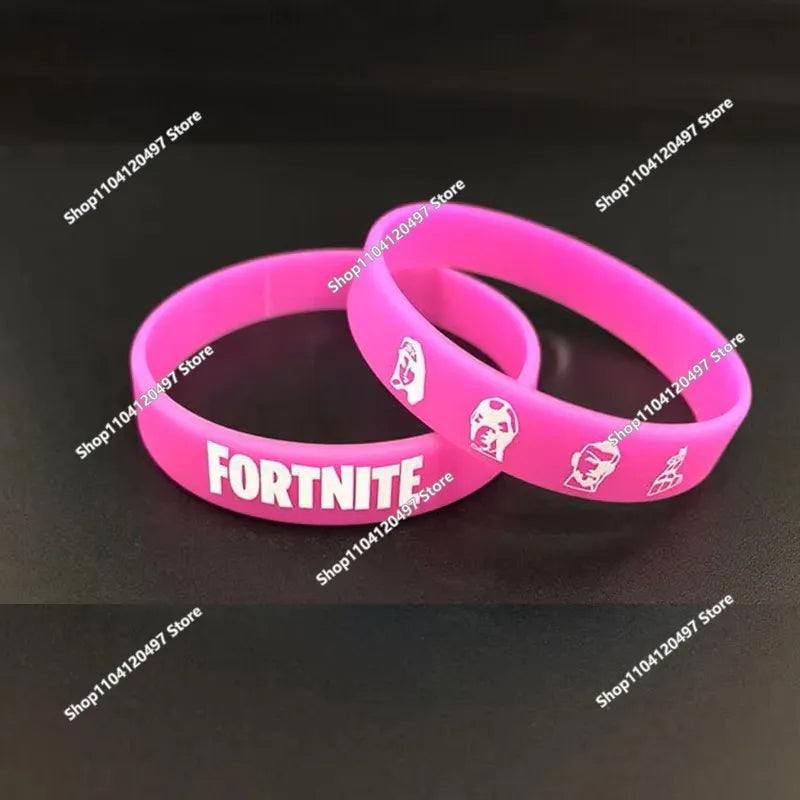 1 Stück rot-schwarzes Blanko-Fitness-Fortnite-Armband, Geschenk für Herren, Damen und Kinder, Gummi-Silikon-Armband für Männer, Großhandel