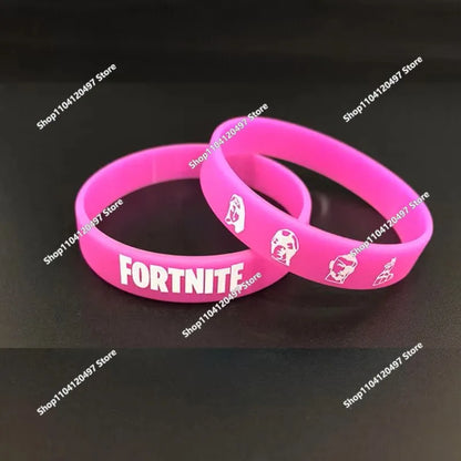 1 Stück rot-schwarzes Blanko-Fitness-Fortnite-Armband, Geschenk für Herren, Damen und Kinder, Gummi-Silikon-Armband für Männer, Großhandel