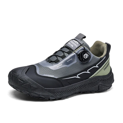 Sneakers da trekking da uomo con fibbia girevole, scarpe da escursionismo con suola spessa per attività all’aperto, scarpe sportive da uomo, comode e antiscivolo, ideali per arrampicata e passeggiate