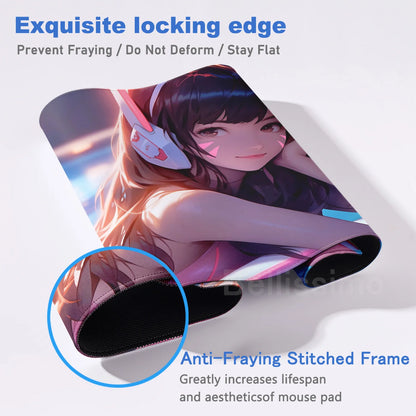 Gaming Accessories Overwatch D.Va Mouse Pad Large Keyboard Mousepad PC Cabinet Deskmat XXL Extended Mats Gamer Mousepad