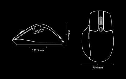 Keychron M6 Wireless Mouse All Silent Micro Switch PixArt 3950 Sensor 8K Polling Rate Dual Scrolling Modes